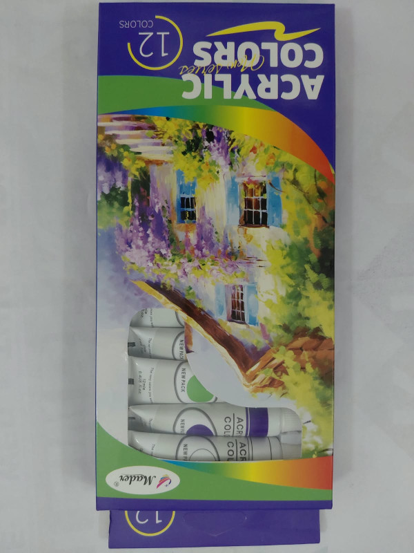 Acrylic Colors Paint 12 pcs (D5-16) - ACM-580-3